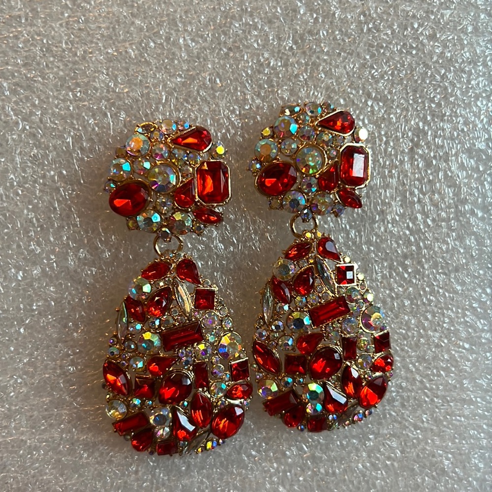 Colorful Crystals Drop Earrings
